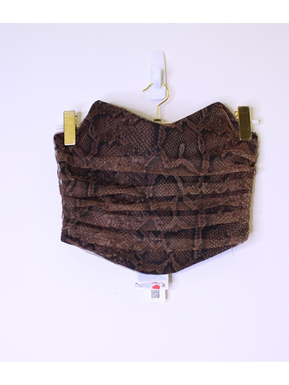 NWT Zara Snake Print Sheer Corset Top - Small